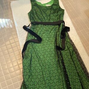 Coldwater Creek Green and Black Dress